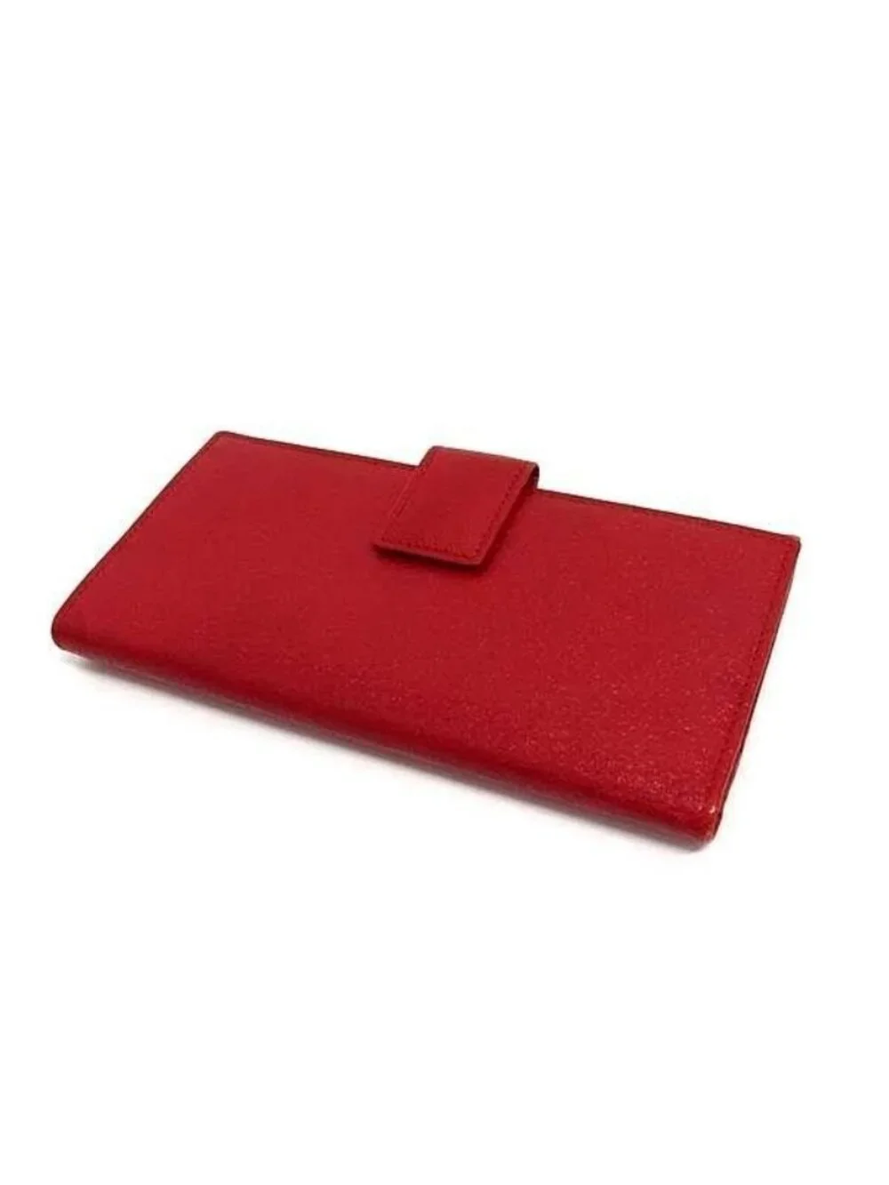 Gucci Wallet 035 Red Leather Hook Bifold Silver - Picture 2 of 6